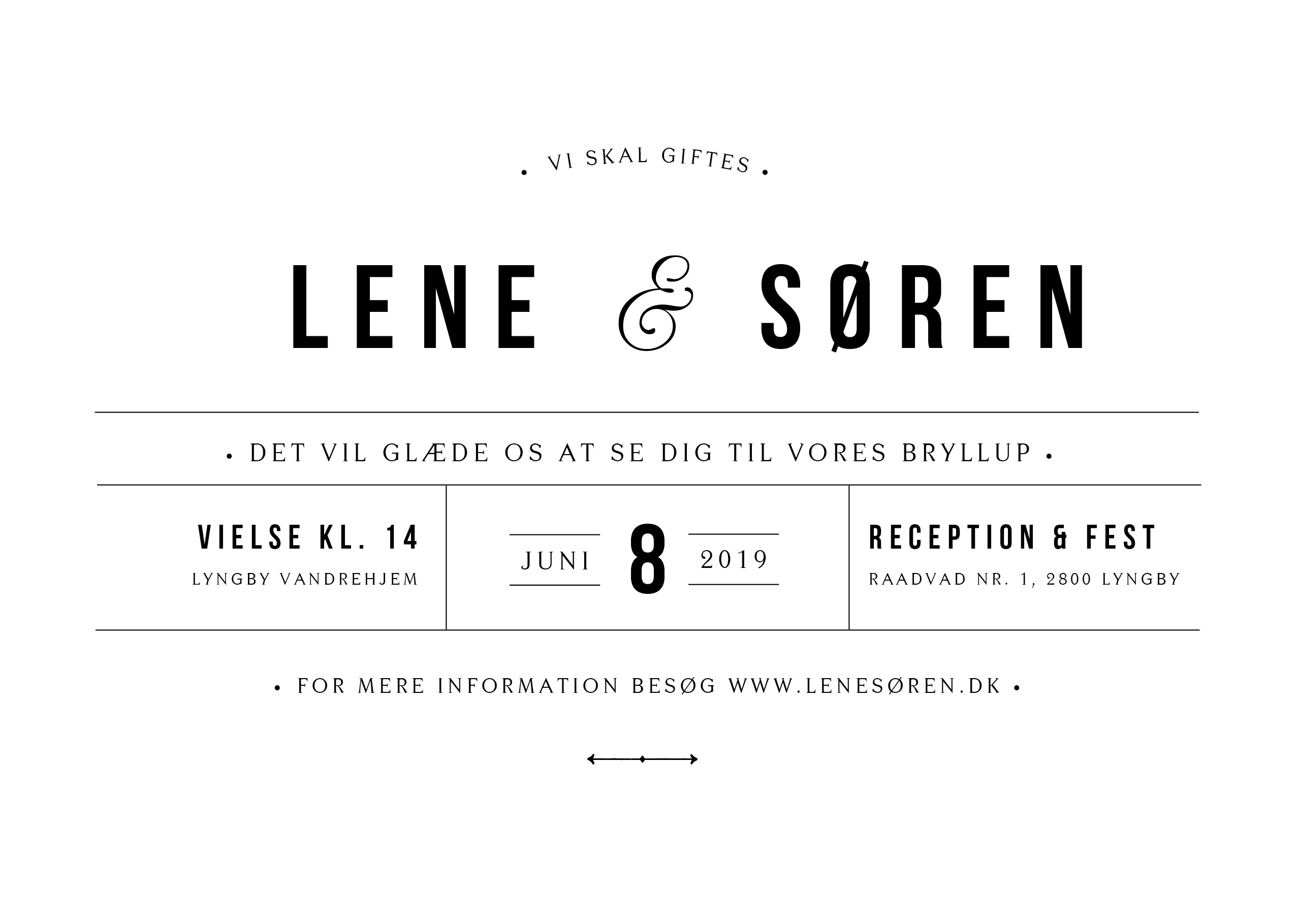 Invitationer - Lene & Søren